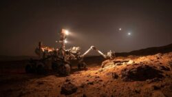 NASA's Curiosity Rover Lights Up Mars for Very Rare Night Photo