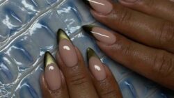 11 Modern Metallic French Tip Nail Ideas From Silver Accents to Deep Plum Cat Eye Designs