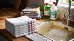 Goodbye baking soda : the trick to make your kitchen towels and tea towels white again